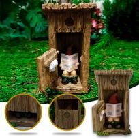 Gnome Forget To Close The Door Statue, Garden Gnome Decoration