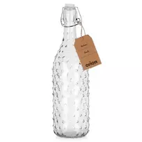 Stiklinis butelis su kamščiu 1 l