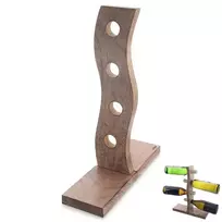 Vyno laikiklis 4 buteliams medinis 30,5 × 39,5 cm