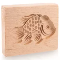 Medinė žuvies formos sausainių forma 10 × 8 cm