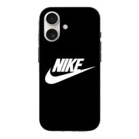 IPhone 16 dėklas - Nike - Logotipas - Juodas - Minkštas - Sintetinis balta