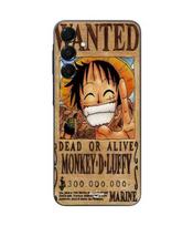 Phone Case - Maniacase - Samsung Galaxy A16 - Silicone - Soft - Wanted Poster Monkey D. Luffy juoda
