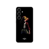 Coque Samsung Galaxy S24 one piece manga anime luffy fond noir Maniacase juoda