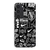 Telefono dėklas - MANIACASE - Samsung Galaxy S23 - Silikonas - Juodas ir baltas - Grafiti juoda