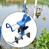 Fishing Rod Holder with Stable, Flexible Metal Base and Removable Pad for Boat,360° Adjustable Trolling Holder Pole Stand Rack mėlyna
