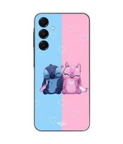 Dėklas Samsung Galaxy A16 Stitch Angel mielas mėlynas rožinis Maniacase juoda