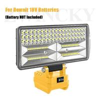 LED Darbo Šviestuvas Makita/Dewalt/Milwaukee 18V Li-ion Baterijai 12000LM Prožektorius su 2 USB Įkrovimo Lizdais Potvynio Šviesos Žibintuvėlis