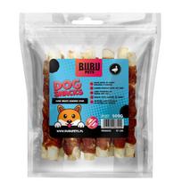 BUBU PETS dog snacks 500g duck wraps rawhide sticks 17cm stambios lazdelės su antiena ir buivolo oda
