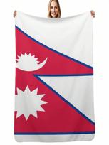Superb Flag Of Nepal And Its Red And White Colors 75X95CM pilka spalva