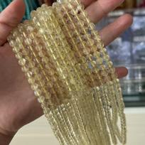 Natural Lemon Yellow Citrine Round Loose Beads for DIY Handmade Bracelets & Necklaces 6mm (approx. 60 beads per strand)