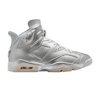Paris Saint-Germain x Air Jordan 6 Retro Sidabriniai Vyriški Sportbačiai Metalinis Sidabrinis Grynas Platina Alyvuotas Pilkas IQ5135-001 41