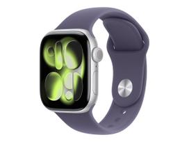 Apple Watch Series 11 GPS + Cellular 42mm Silver Aluminium Case with Purple Fog Sport Band - M/L