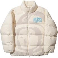 Li Ning X Billionaire Boys Club Skateboard Series Printed Letter Zipper Comfortable Down Jacket Men Outerwear Eggshell-Gray AYMU673-1 S