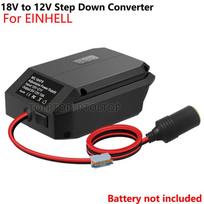 18V į 5-13V žeminantis keitiklis Makita/Dewalt/Milwauke/Bosch/Einhell 18V baterijai, automobilio žiebtuvėlio adapteris, įtampos reguliatorius
