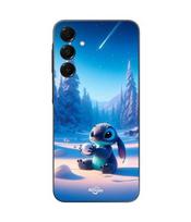 Telefono dėklas - Maniacase - Samsung Galaxy A16 - Silikonas - 3D - Mielas Stitch žvaigždėtas sniegas juoda