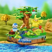 Pokémon Series Building Blocks Pikachu Psyduck Pogaman Cartoon Figure Model Bricks Desktop Ornaments Kids Toys Holiday Gifts