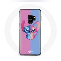 Coque Samsung Galaxy S9 Stitch et angel bleu rose
