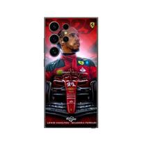 Coque Samsung Galaxy S25 Ultra Lewis Hamilton Ferrari officiel Maniacase juoda