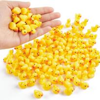 100/200 vnt./rinkinys Mini derviniai ančiukai Mažyčiai ančiukai Miniatiūrinės figūrėlės Didmeninė prekyba Maži ančiukų pakabukai vakarėliui, DIY mikro kraštovaizdžio dekoracijos 50pc