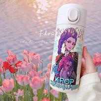 Kpop Witch Hunt Team Insulated Cup, Stainless Steel Large-capacity Water Cup, Children's Lightweight and Portable, High Appearance Level Water Cup style 1