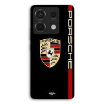 Case For Xiaomi Redmi Note 13 Pro 5g PORSCHE red and gold logo black background Maniacase juoda