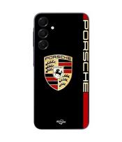Case - Maniacase - Samsung Galaxy A16 - Silicone - PORSCHE Logo - Soft juoda