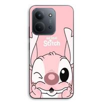 Case For Xiaomi Redmi 15C 5g Stitch Angel cute pink background Maniacase juoda