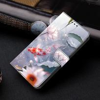 Koi carp Pattern PU Odinė piniginė Flip Photo Frame Book Case, skirta iPhone Samsung Huawei Honor Xiaomi Redmi Oppo Sony Motorola Nokia Google Oppo A92