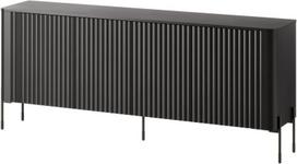 Cama VERA Komoda 190x40x80 Juoda Matinė – Moderni MDF Komoda su stalčiais