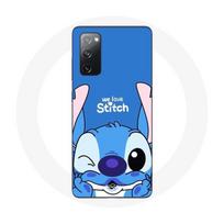 Coque pour Samsung Galaxy S20 FE Stitch mignon fond bleu