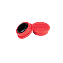 Magnetai NOBO, 20 mm, 8 vnt., raudona sp.