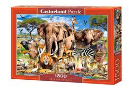 Puzzle 1500 dalių Savana Gyvūnai