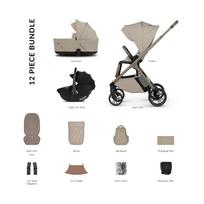 Venicci TILA Latte Universalus vežimėlis 3in1 sulankstomas kartu su lopšiuku