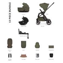 Venicci TILA Olive Universalus vežimėlis 4in1 sulankstomas kartu su lopšiuku