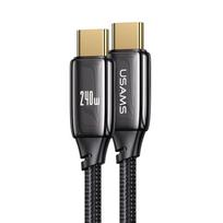 USAMS U82 Type-C to Type-C 240W PD3.1 Zinc Alloy Data Cable 1.2m Black