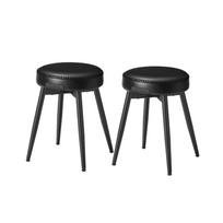 Minimalistinė taburetė virtuvės kėdė | 2 vnt. kompl. | Juoda