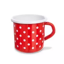 Emaliuotas puodelis 400 ml raudonas
