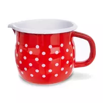 Emaliuotas puodelis 800 ml raudonas