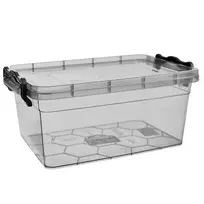 Plastikinė maisto dėžutė su dangčiu 3 l, pilka