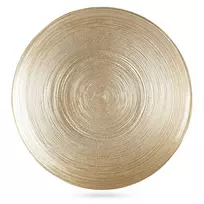 Desertinė lėkštė stiklinė 21 cm auksinė