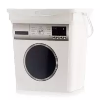 Skalbimo miltelių laikymo indas 6 l, baltas