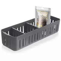 Virtuvinis indelis prieskonių maišeliams 32 × 10,5 × 7 cm pilkas
