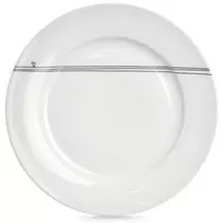 Vakarienės lėkštė porcelianinė balta 27 cm