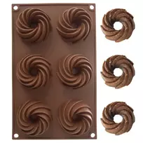 Silikoninė keksiukų forma 28×17×3 cm ruda