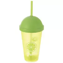 Gertuvė su dangteliu ir šiaudeliu 450 ml