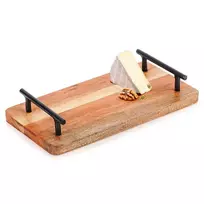 Medinis padėklas su rankenomis 30 x 15,5 cm