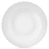 Gili pietų lėkštė stiklinė balta 22,5 cm, 350 ml