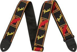 Diržas gitarai Fender BLK/YLW/RED MONO STRAP