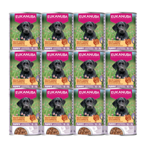EUKANUBA Šlapias šuniukų ėdalas su kalakutiena ir morkomis 12x400 g