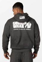Gorilla Wear Classic Oversized Zipped Hoodie - Dark Gray Melange